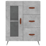 Highboard Concrete Grey 69.5x34x180 cm Engineered Wood 3189481