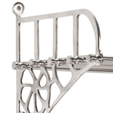 Luggage Rack with Coat Hangers Wall Mounted Aluminium 357832
