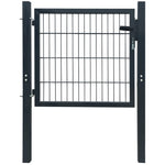 2D Fence Gate Anthracite Grey 106 x 130 cm 141740
