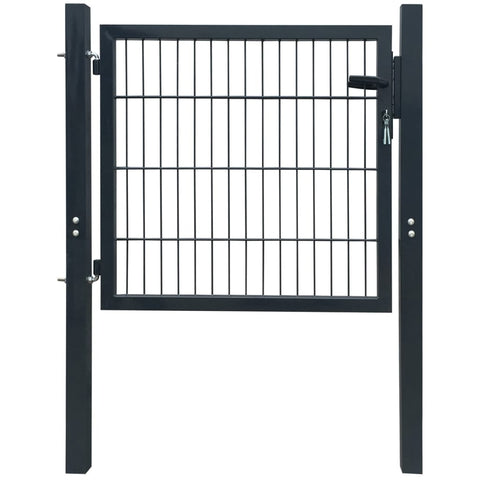 2D Fence Gate Anthracite Grey 106 x 130 cm 141740