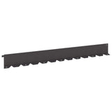 Lawn Edging 30 pcs 102 x 10 x 4 cm Steel Black 8008744