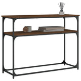 Console Table Brown Oak 100x35.5x75 cm Engineered Wood 834069
