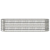 Garden Raised Bed Silver Powder-coated steel 152 cm x 40 cm x 36 cm 318872