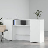 Reception Desk White 200x50x103,5 cm Engineered Wood 3324214