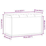 Storage Bench Old Wood 82x42x45 cm Engineered Wood 857617