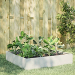 ZNTS Garden Raised Bed White 100x100x33.5 cm Steel 851025