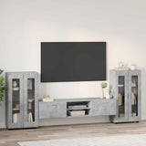 TV Cabinet Set FLORIN 3 pcs Concrete Grey Engineered Wood 3397937