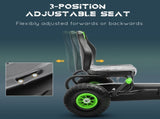 Kids Pedal Go Kart, with Adjustable Seat, Inflatable Tyres - Green T3398P348331
