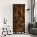 Highboard Smoked Oak 69.5x34x180 cm Engineered Wood 3196040