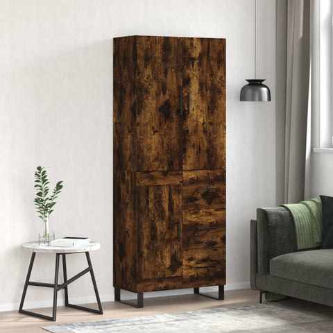 Highboard Smoked Oak 69.5x34x180 cm Engineered Wood 3196040