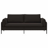 3-Seater Sofa Black 222 x 81 x 89 cm Velvet 42048648