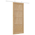 Sliding Door Manual White 83 x 211 cm Solid pine wood and steel 3333562