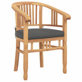 Chair with Cushion 2 pcs Brown 63 x 58 x 89 cm Solid Teak Wood 42008385
