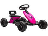 Pedal Go Kart for Kids 2-5 Years, with Silent EVA Wheels, Metal Frame, Pink T3398P378922