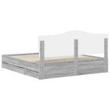 Bed Frame with Drawer Grey Sonoma 180 x 200 cm Engineer Wood 3413392