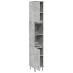 ZNTS Bathroom Cabinet Concrete Grey 30x30x190 cm Engineered Wood 857198