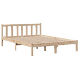 Bookcase Bed without Mattress 150x200 cm King Solid Wood Pine 3321745