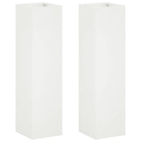 Garden Planter 2 pcs White 20 x 20 x 75 cm Cold-rolled Steel 8005319