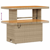 Garden Dining Set Beige Poly Rattan 42007919