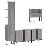 4 Piece Bathroom Furniture Set Grey Sonoma Engineered Wood 3214693