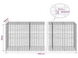 Gabion with 3.5 mm Wire and 5x10 cm Mesh 1200x100x150 cm 3462954