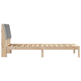 Bed frame Brown and light grey 90 x 190 cm Solid pine wood 878784