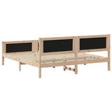 Bed Frame with Headboard Dark Grey 180 x 200 cm Fabric 3394249