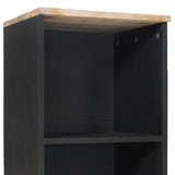 Bathroom Cabinet with Drawer Brown and Black 38 x 33.5 x 160 cm 4018866