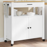 Kitchen Trolley MONZA 84x40x88.5 cm Solid Wood Pine 376108