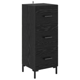 Highboard Black Oak 34.5 x 34 x 180 cm Engineered Wood 3416061
