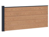 Fence Panel WPC and Aluminium Brown 42039073