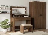 Dressing Table Brown Oak 75.5 x 41 x 135 cm Engineered Wood 865115