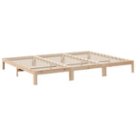 ZNTS Family Bed Frame No Mattress 270x200 cm Solid Wood Pine 3324568