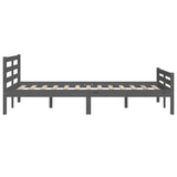 Bed Frame without Mattress Grey Solid Wood 120x200 cm 814816
