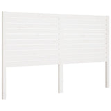 Bed Headboard White 126x4x100 cm Solid Wood Pine 819011