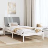 Bed Frame with Headboard White 90 x 200 cm Solid Pine Wood 878918