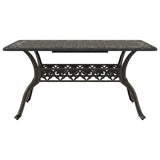 Garden Dining Set Bronze Cast aluminium 5 Piece Durable 3216308