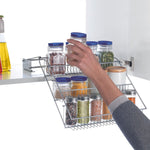 ZNTS Metaltex 3-tier Spice Rack Up&Down on Rails 443444