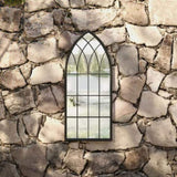 Garden Mirror Black 70x30 cm Iron for Outdoor Use 318344