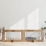 Dog Gate with Stands 4 pcs Artisan Oak 100 x 60 cm 892120