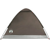 ZNTS Camping Tent Dome 4-Person Brown Waterproof 4009637