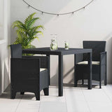 Garden Dining Set 3 pcs Anthracite Polypropylene 3378676