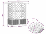 Raised Bed with Trellis and Roof Light Grey 122 x 40 x 138 cm 42032584