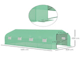 Polytunnel Greenhouse with Windows and Door, Walk in Greenhouse for Garden, Backyard T3398P377682