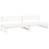Garden Middle Sofas 2 pcs White 120x80 cm Solid Wood Pine 825717