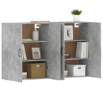 Wall Mounted Cabinets 2 pcs Concrete Grey Engineered Wood 3197884
