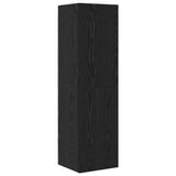Wall TV Cabinet Wall-mounted 4 pcs Black Oak Engineered Wood 3393175