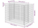 Gabion Raised Bed Galvanised Steel 90x50x100 cm 143568