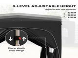 3 x 3m Pop-Up Gazebo Shelter, with Accessories - Black T3398P318693