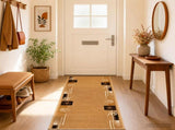 Runner Rug FLORNES Woven Ochre 80 x 250 cm PP 7 mm 42057347